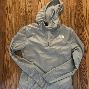 The North Face fleece-lined wind breaker with hood - sage, Women’s S